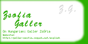 zsofia galler business card